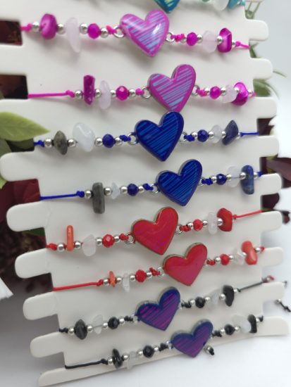 Preview: Herz Armbänder bunt